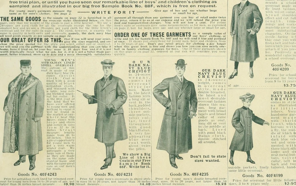 An illustration from Men's ready made clothing : sample book 89F., 1906, leaf 36