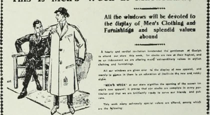 An illustration from Men's wear of Canada (April-December 1911), 1911, leaf 271