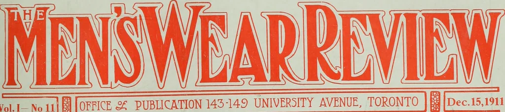 An illustration from Men's wear of Canada (April-December 1911), 1911, leaf 290