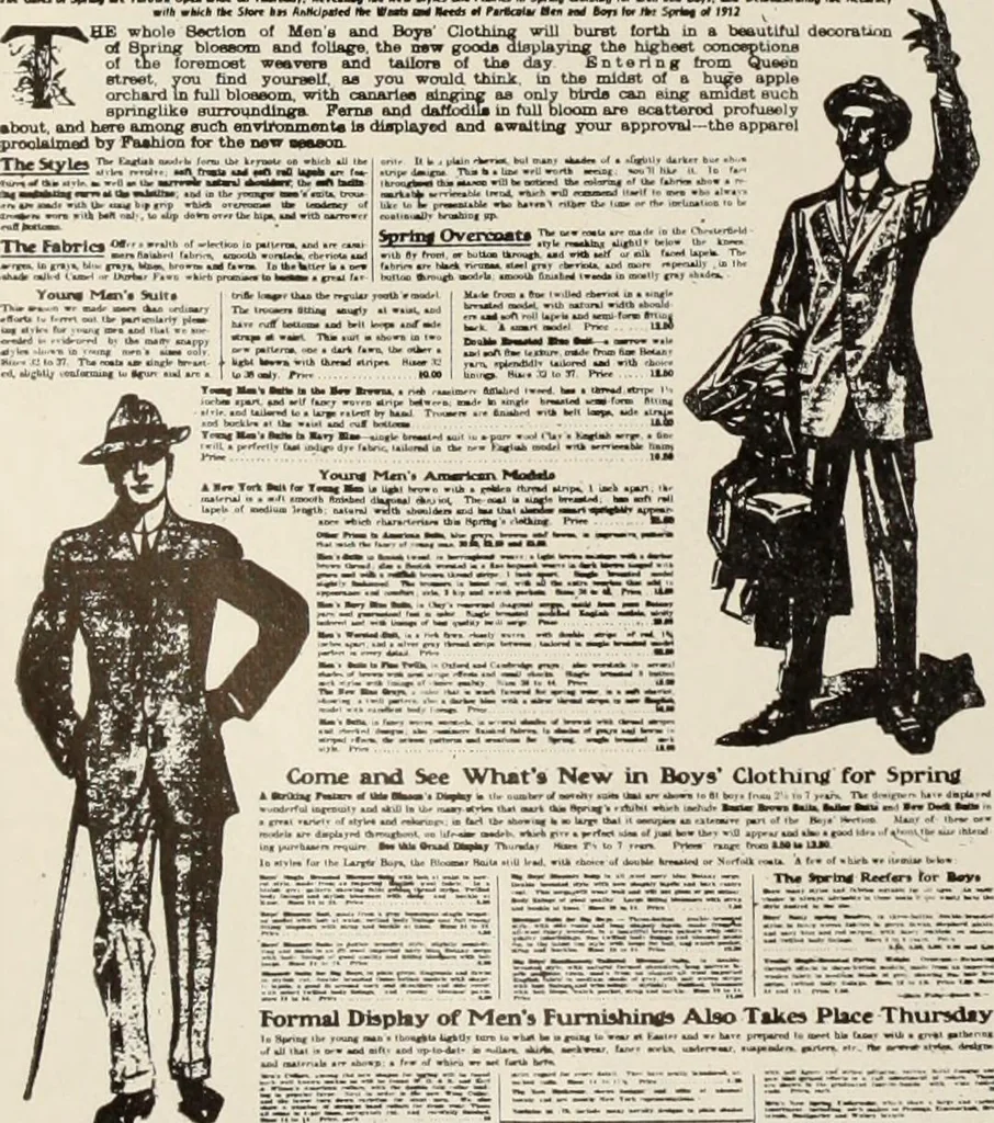 An illustration from Men's wear of Canada (January-December 1912), 1912, leaf 137