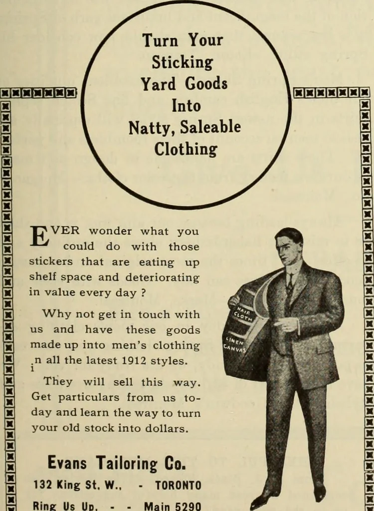 An illustration from Men's wear of Canada (January-December 1912), 1912, leaf 194