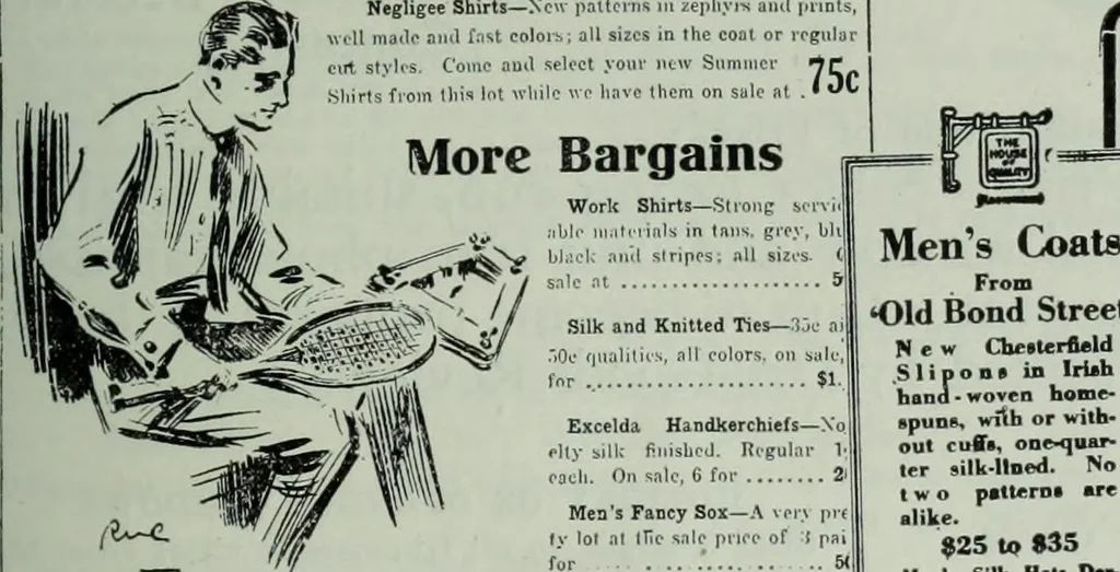 An illustration from Men's wear of Canada (January-December 1913), 1913, leaf 250