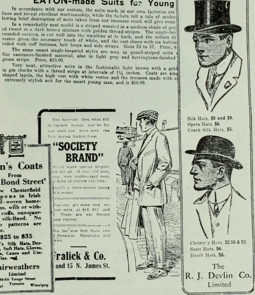 An illustration from Men's wear of Canada (January-December 1913), 1913, leaf 250
