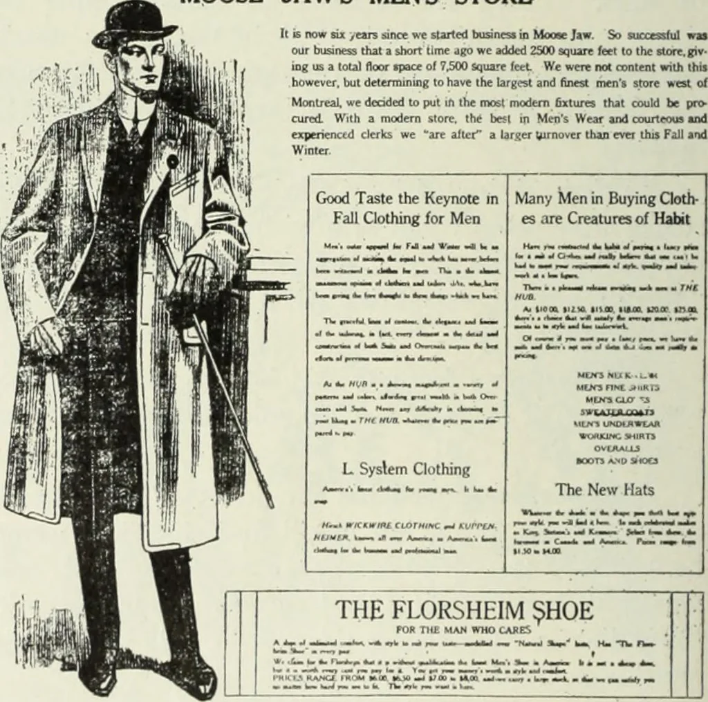 An illustration from Men's wear of Canada (January-December 1913), 1913, leaf 483