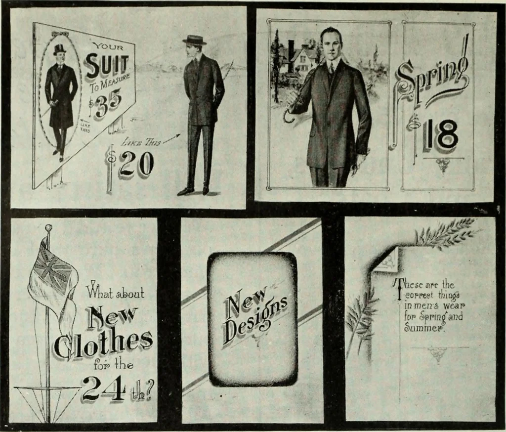 An illustration from Men's wear of Canada (January-December 1914), 1914, leaf 181