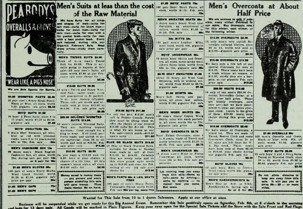 An illustration from Men's wear of Canada (January-December 1914), 1914, leaf 212