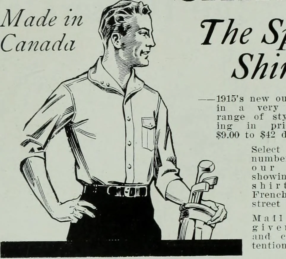 An illustration from Men's wear of Canada (January-December 1915), 1915, leaf 296
