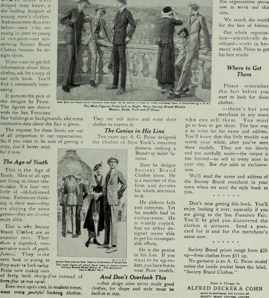 An illustration from Men's wear of Canada (January-December 1915), 1915, leaf 444