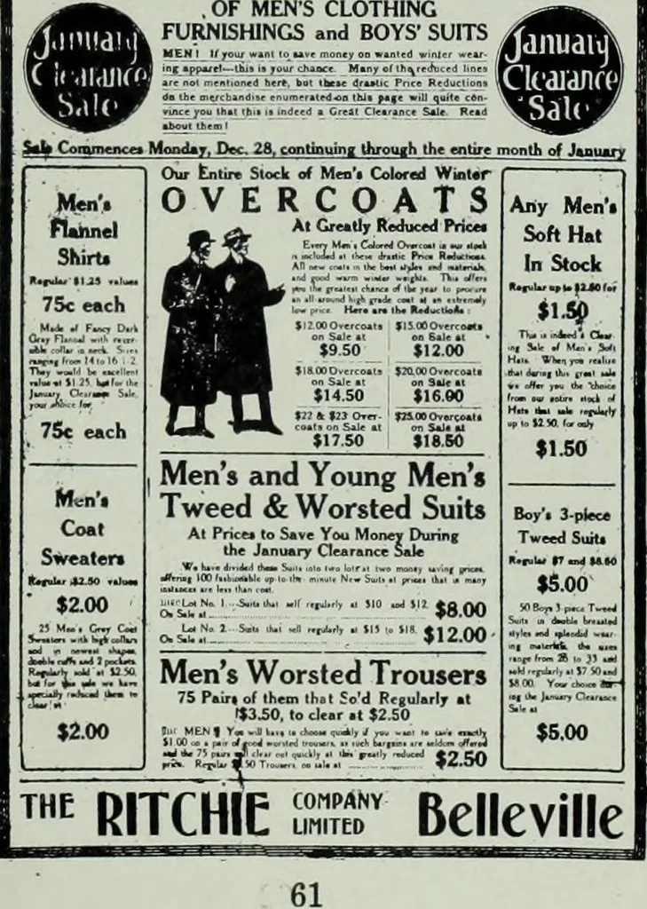 An illustration from Men's wear of Canada (January-December 1915), 1915, leaf 500
