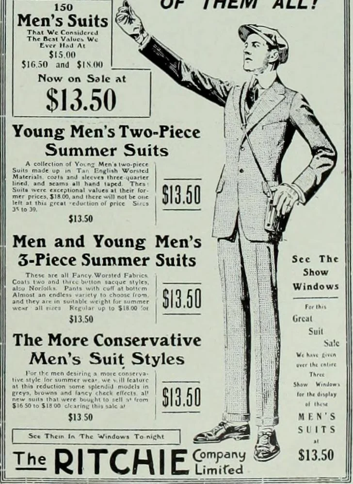 An illustration from Men's wear of Canada (January-December 1915), 1915, leaf 500