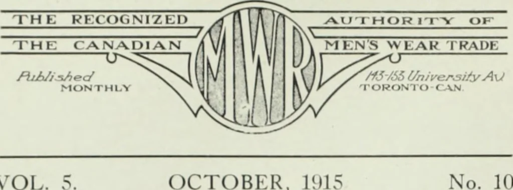An illustration from Men's wear of Canada (January-December 1915), 1915, leaf 569