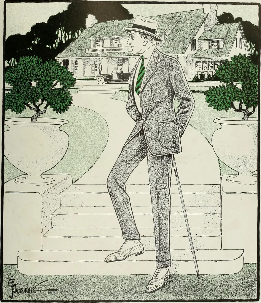 An illustration from Men's wear of Canada (January-December 1916), 1916, leaf 144