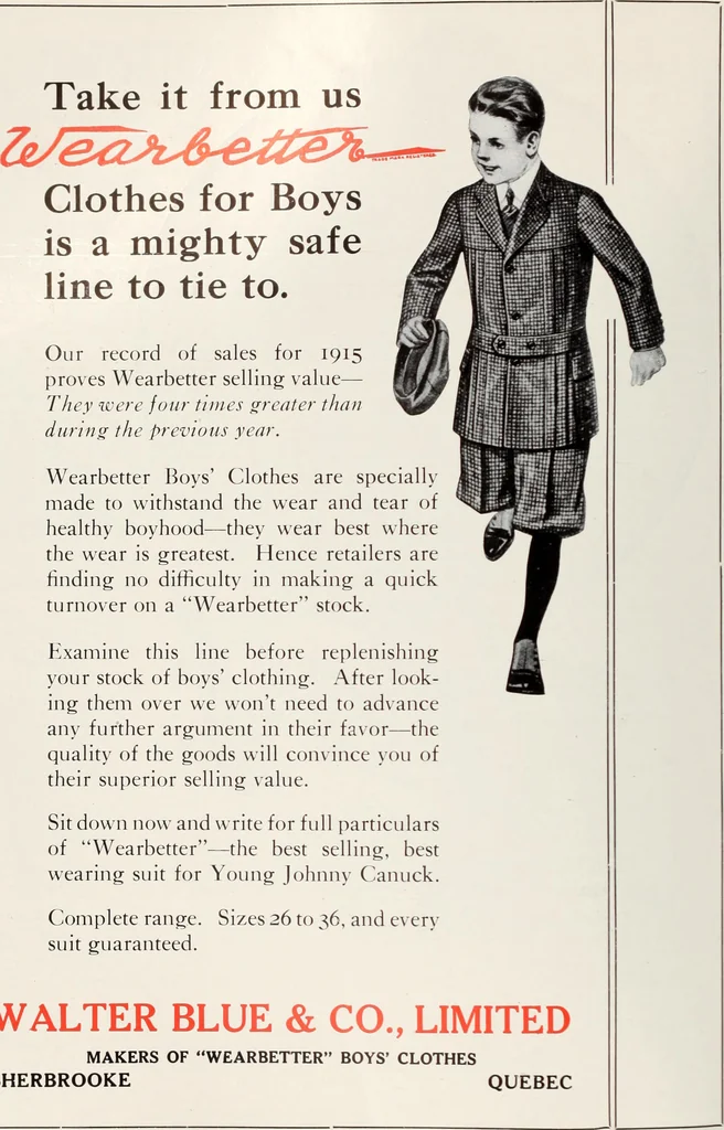 An illustration from Men's wear of Canada (January-December 1916), 1916, leaf 233
