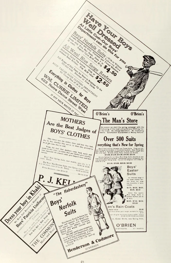 An illustration from Men's wear of Canada (January-December 1916), 1916, leaf 341