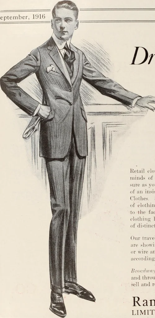 An illustration from Men's wear of Canada (January-December 1916), 1916, leaf 555