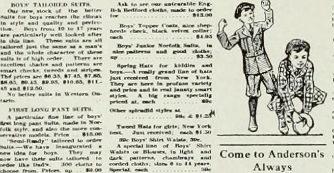 An illustration from Men's wear of Canada (January-December 1916), 1916, leaf 746