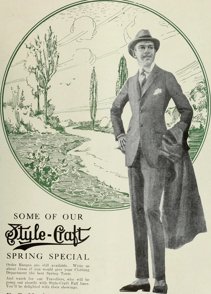 An illustration from Men's wear of Canada (January-December 1917), 1917, leaf 154