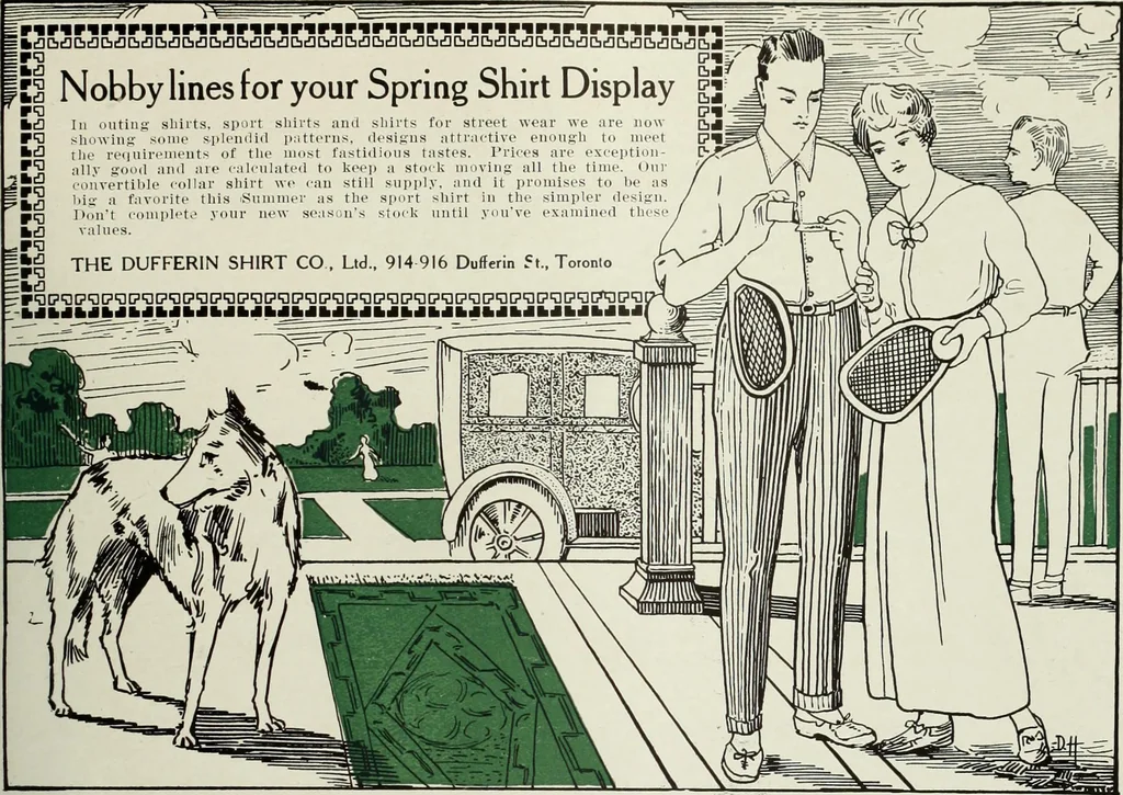 An illustration from Men's wear of Canada (January-December 1917), 1917, leaf 158
