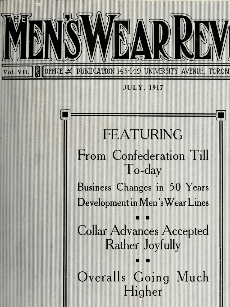An illustration from Men's wear of Canada (January-December 1917), 1917, leaf 472