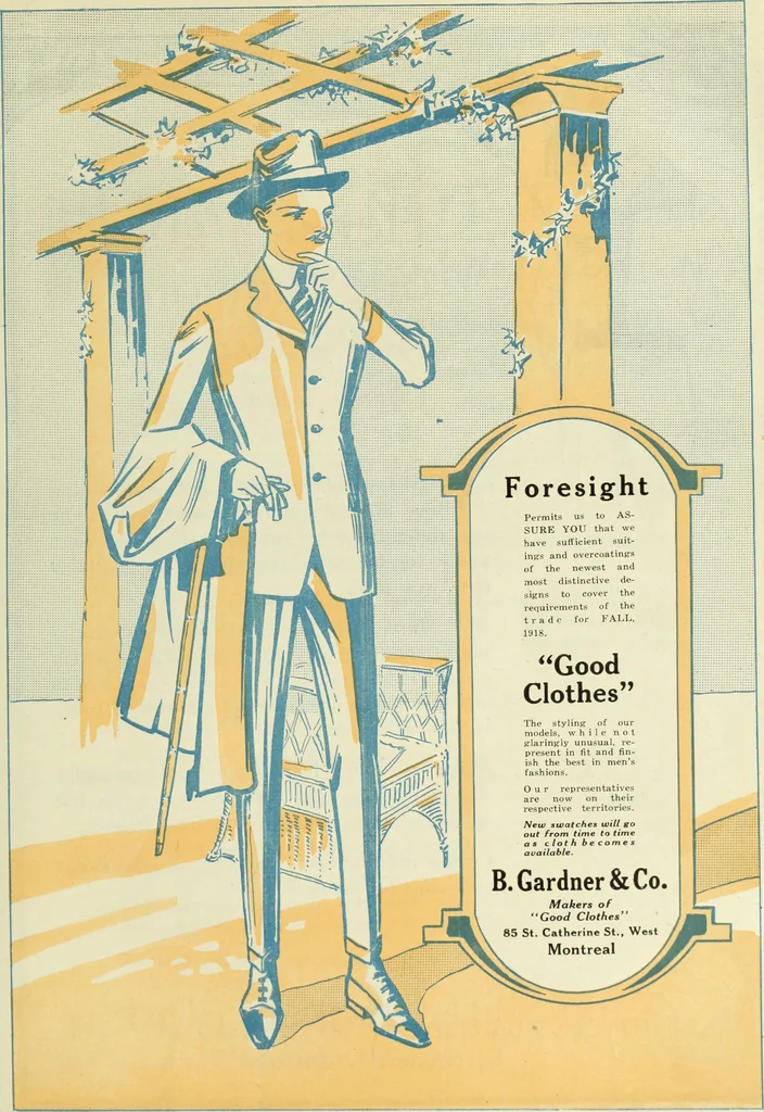 An illustration from Men's wear of Canada (January-December 1918), 1918, leaf 186