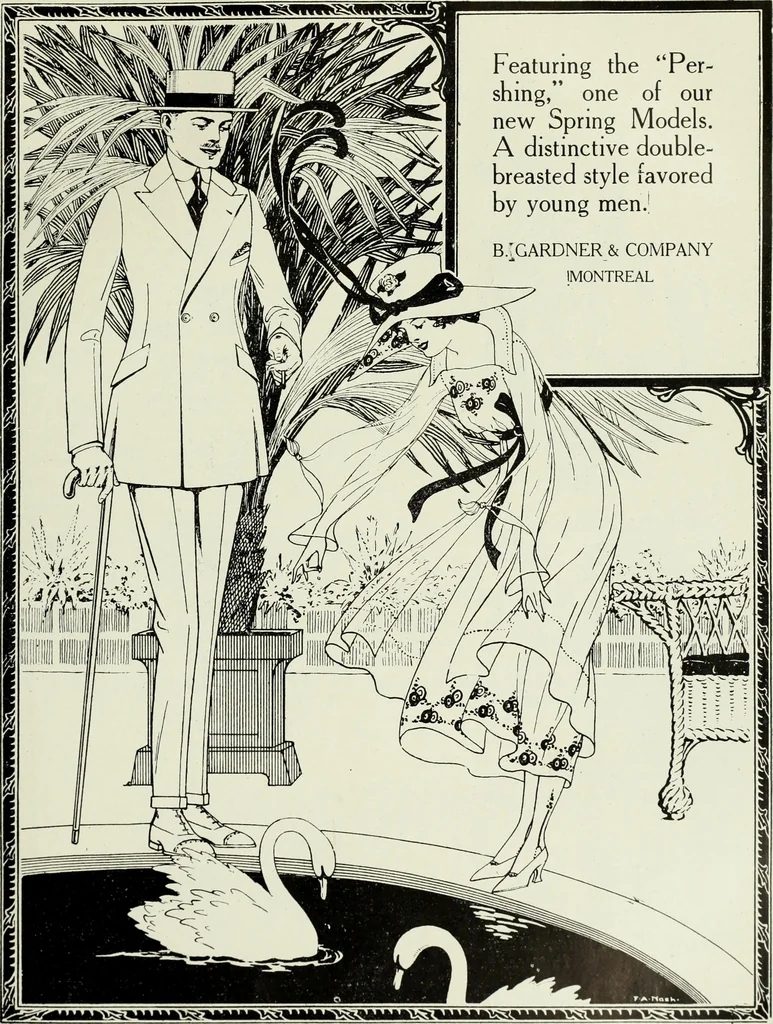 An illustration from Men's wear of Canada (January-December 1918), 1918, leaf 634