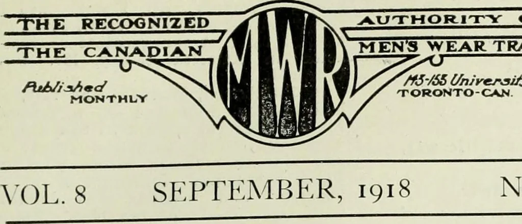 An illustration from Men's wear of Canada (January-December 1918), 1918, leaf 690