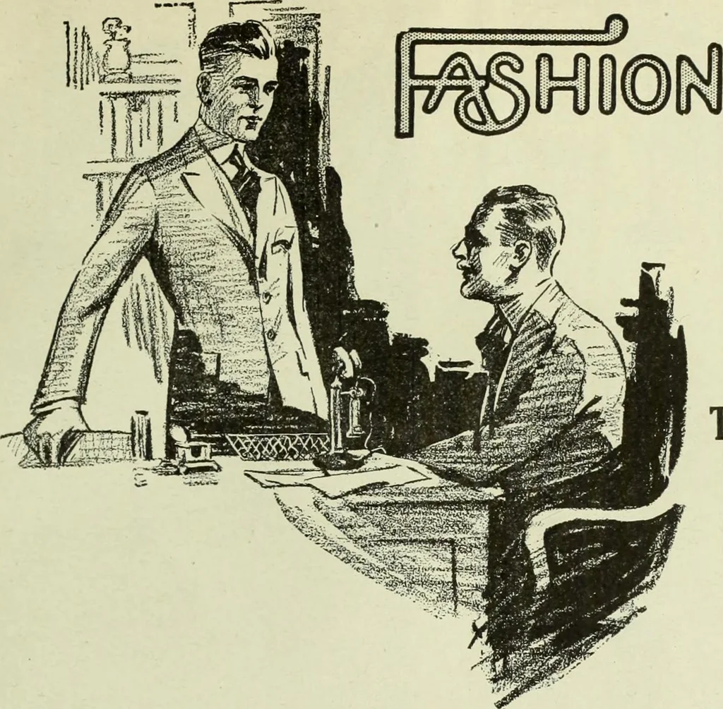 An illustration from Men's wear of Canada (January-December 1918), 1918, leaf 740