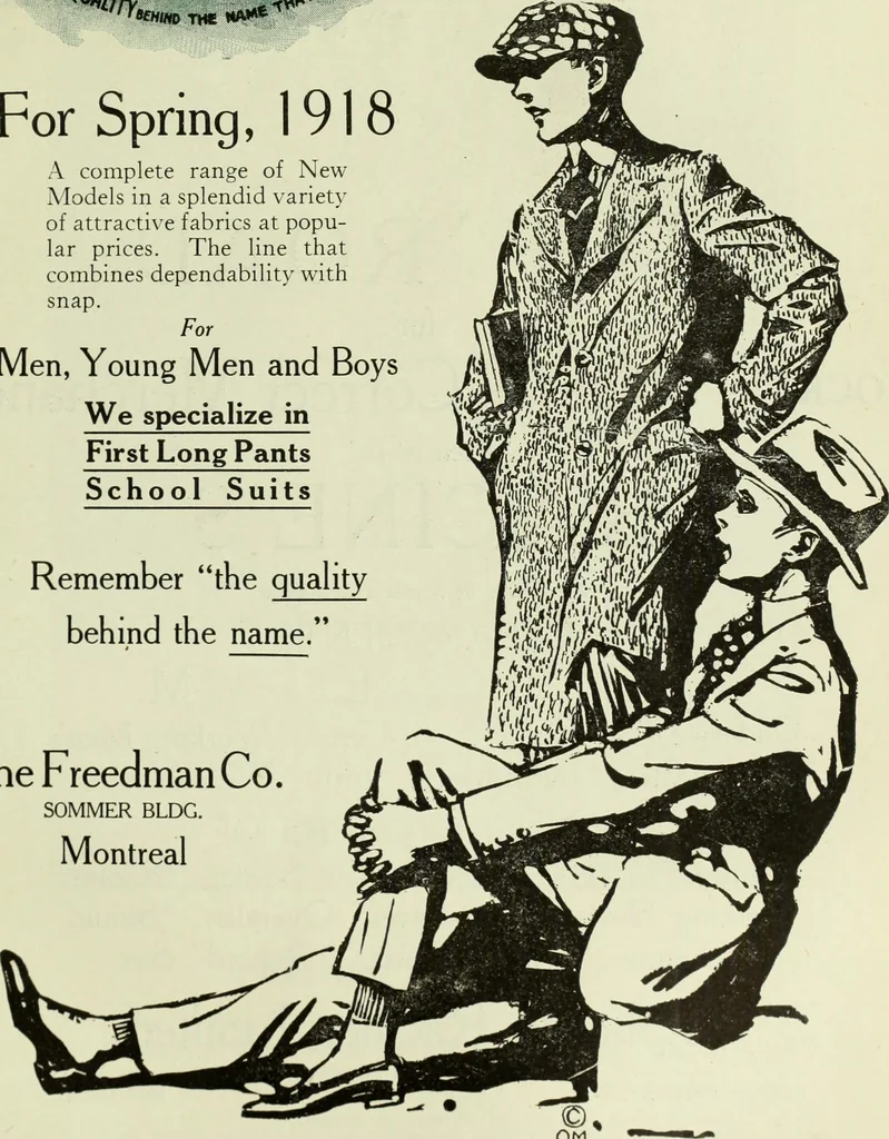 An illustration from Men's wear of Canada (January-December 1918), 1918, leaf 766