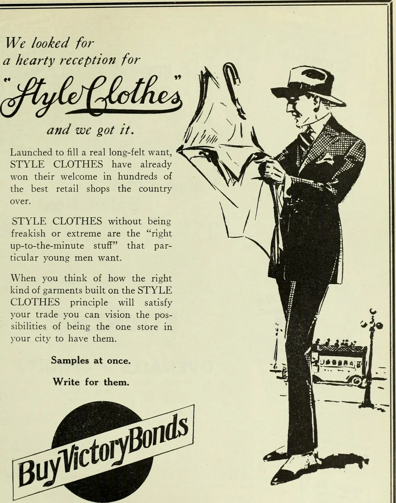An illustration from Men's wear of Canada (January-December 1918), 1918, leaf 840