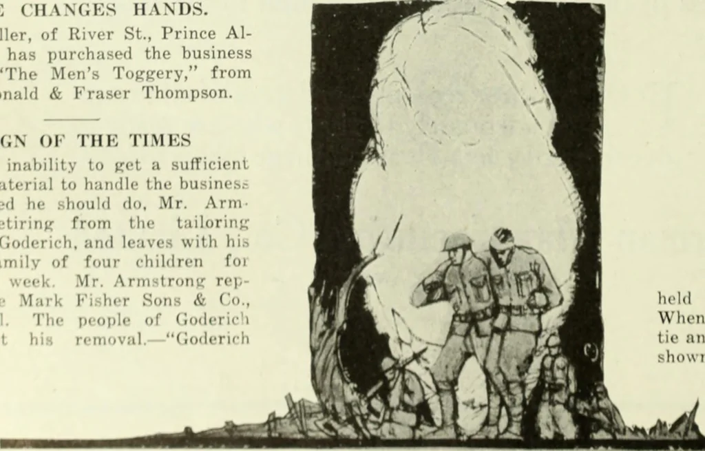 An illustration from Men's wear of Canada (January-December 1918), 1918, leaf 885