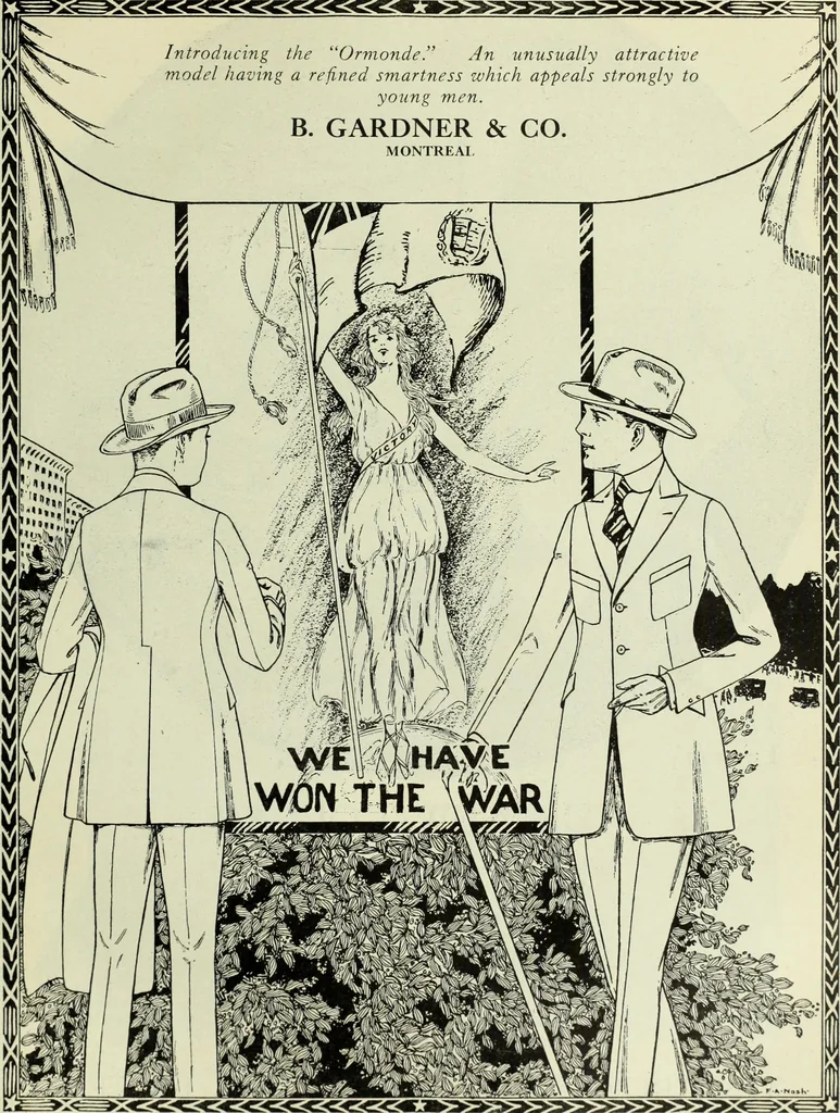 An illustration from Men's wear of Canada (January-December 1918), 1918, leaf 908
