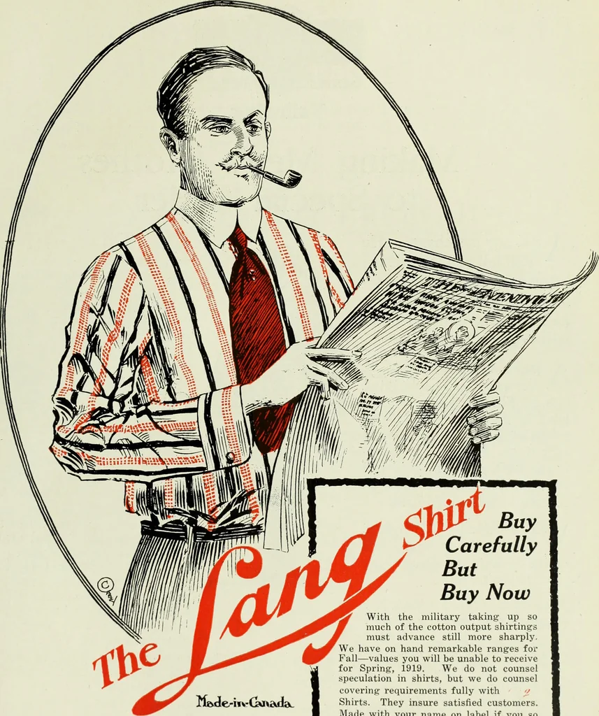 An illustration from Men's wear of Canada (January-December 1918), 1918, leaf 92