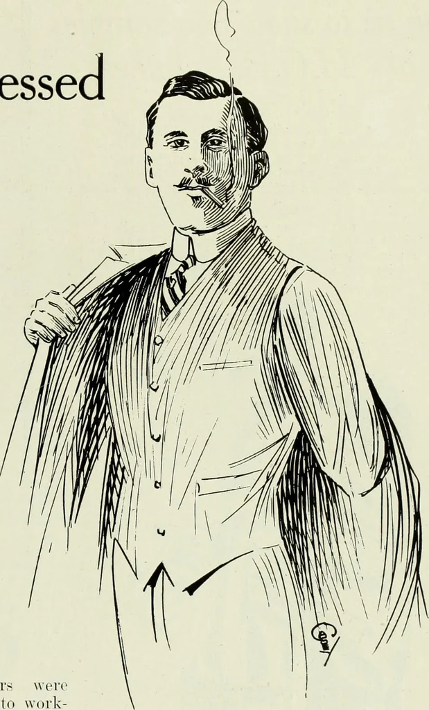 An illustration from Men's wear of Canada (January-December 1918), 1918, leaf 98