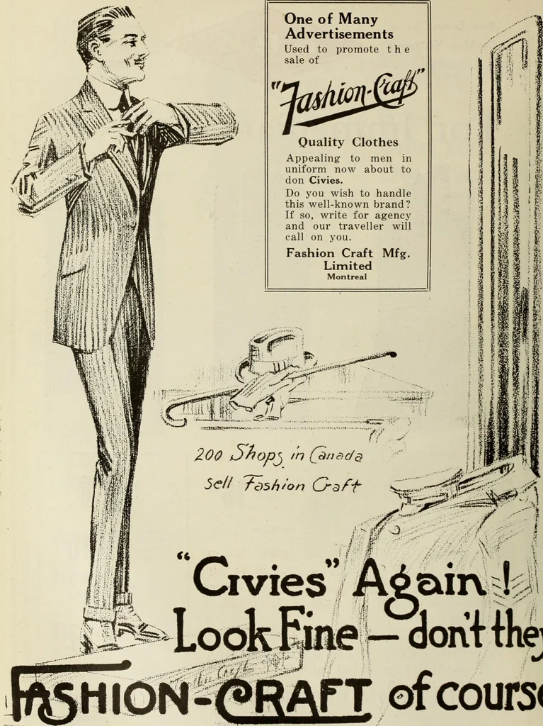 An illustration from Men's wear of Canada (January-December 1919), 1919, leaf 109