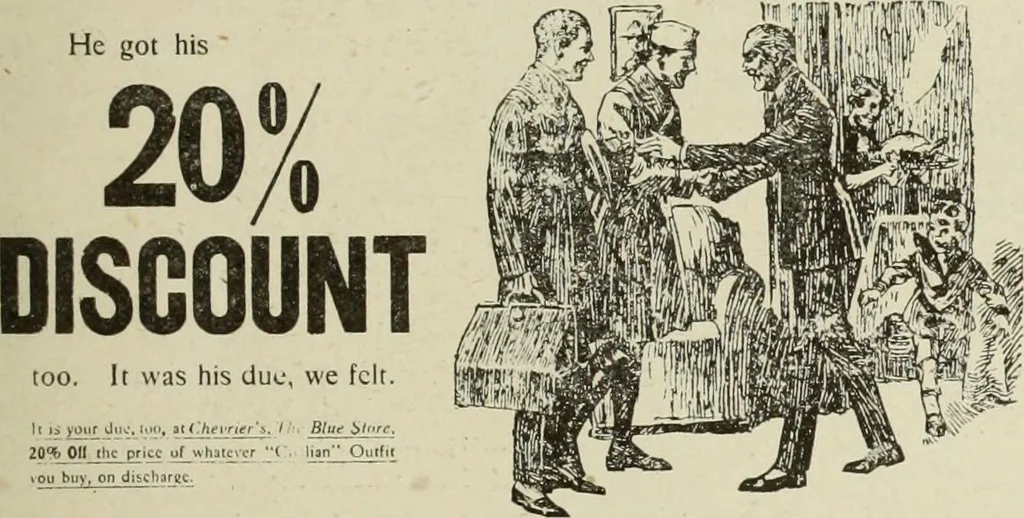 An illustration from Men's wear of Canada (January-December 1919), 1919, leaf 138