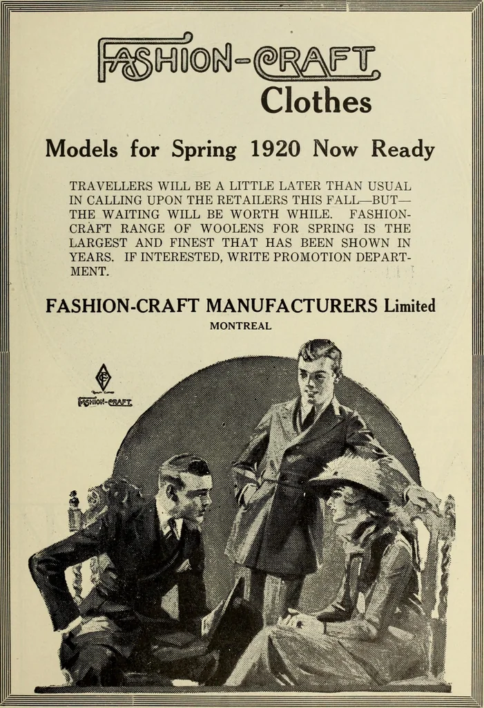 An illustration from Men's wear of Canada (January-December 1919), 1919, leaf 868