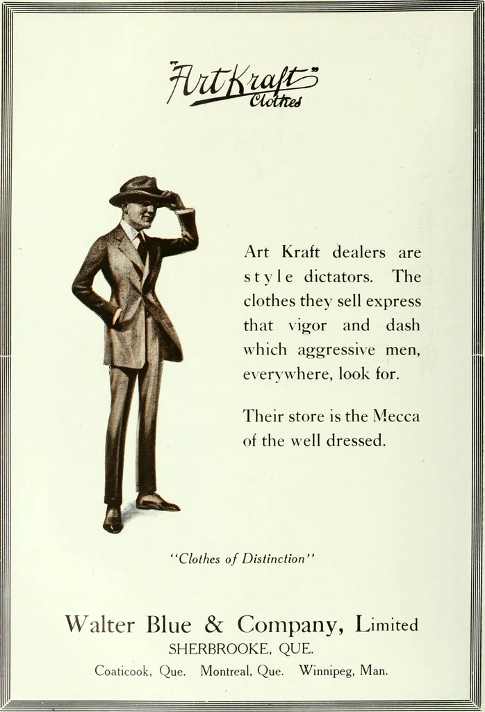 An illustration from Men's wear of Canada (January-December 1920), 1920, leaf 1087