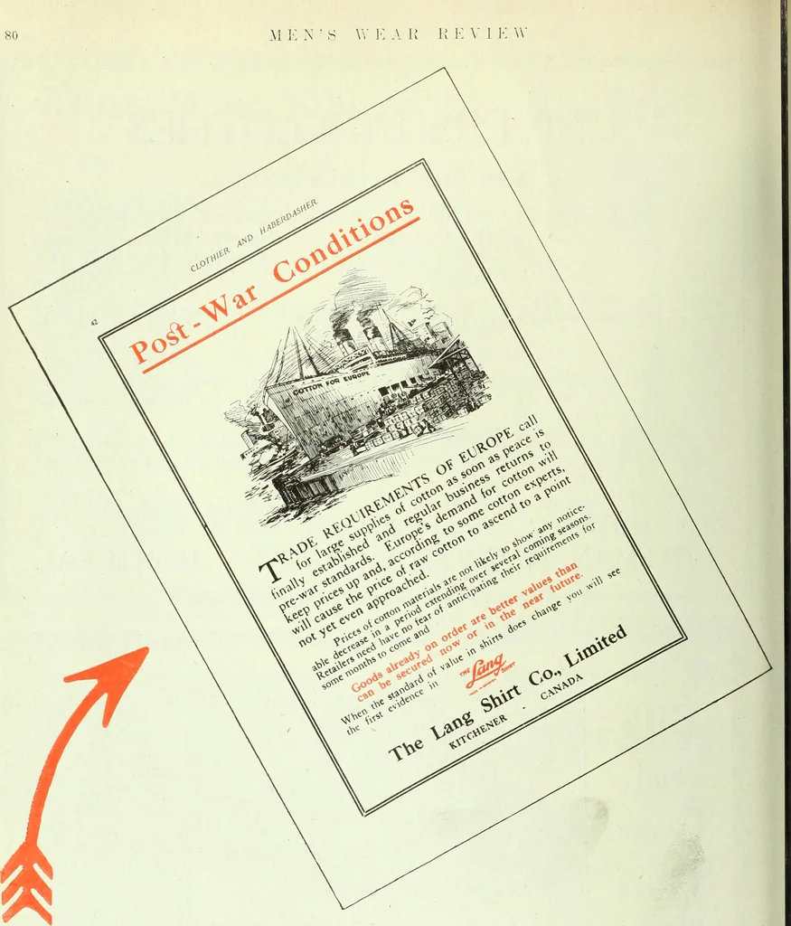 An illustration from Men's wear of Canada (January-December 1920), 1920, leaf 175