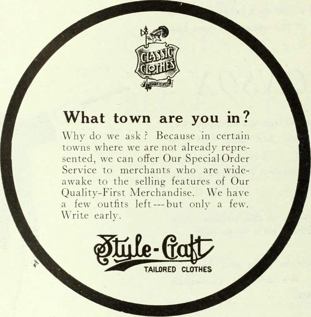 An illustration from Men's wear of Canada (January-December 1920), 1920, leaf 407