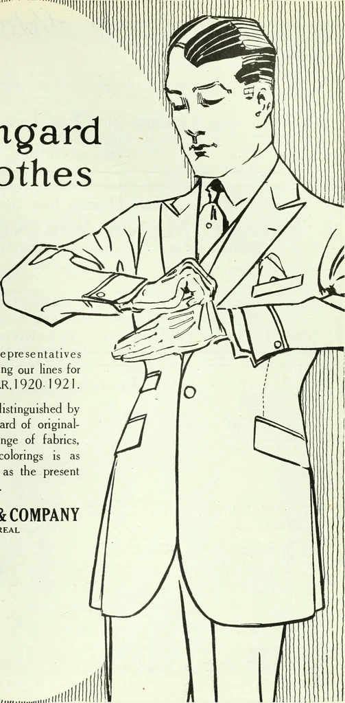 An illustration from Men's wear of Canada (January-December 1920), 1920, leaf 416