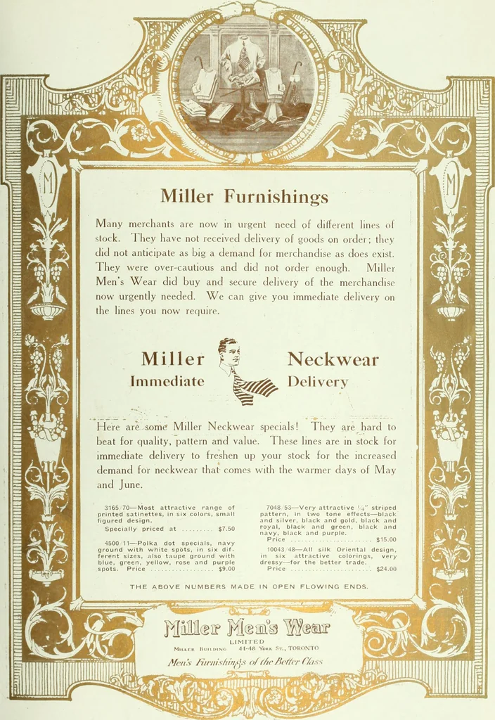 An illustration from Men's wear of Canada (January-December 1920), 1920, leaf 422
