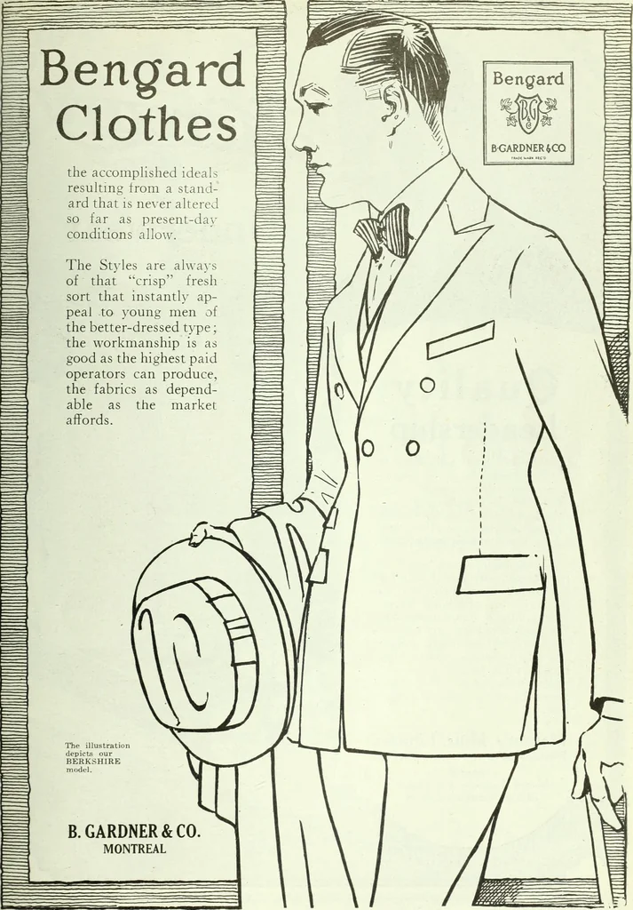 An illustration from Men's wear of Canada (January-December 1920), 1920, leaf 424
