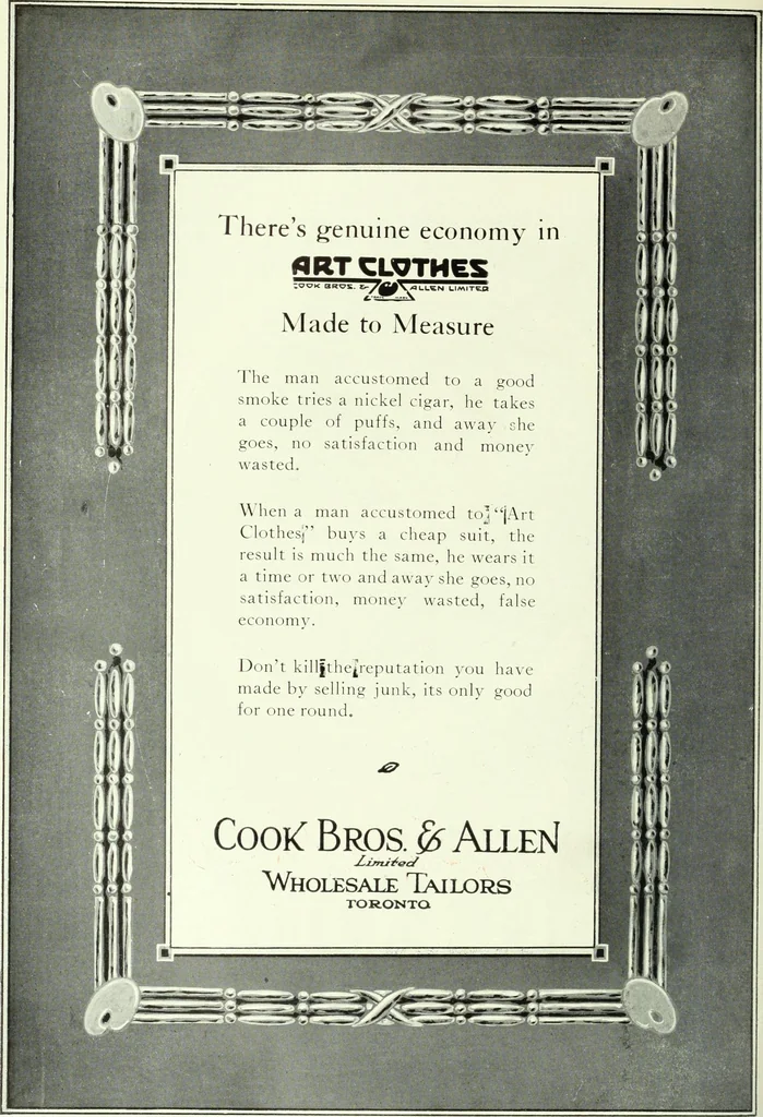 An illustration from Men's wear of Canada (January-December 1920), 1920, leaf 517