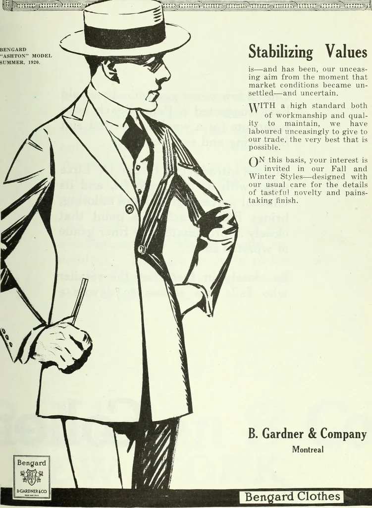 An illustration from Men's wear of Canada (January-December 1920), 1920, leaf 518