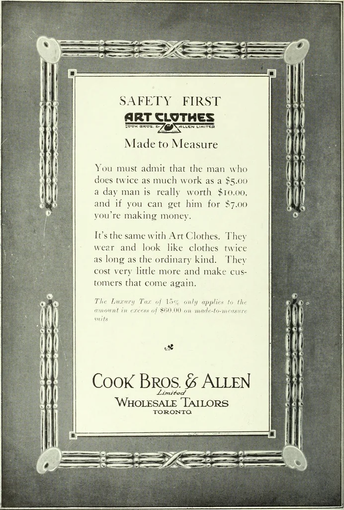 An illustration from Men's wear of Canada (January-December 1920), 1920, leaf 597