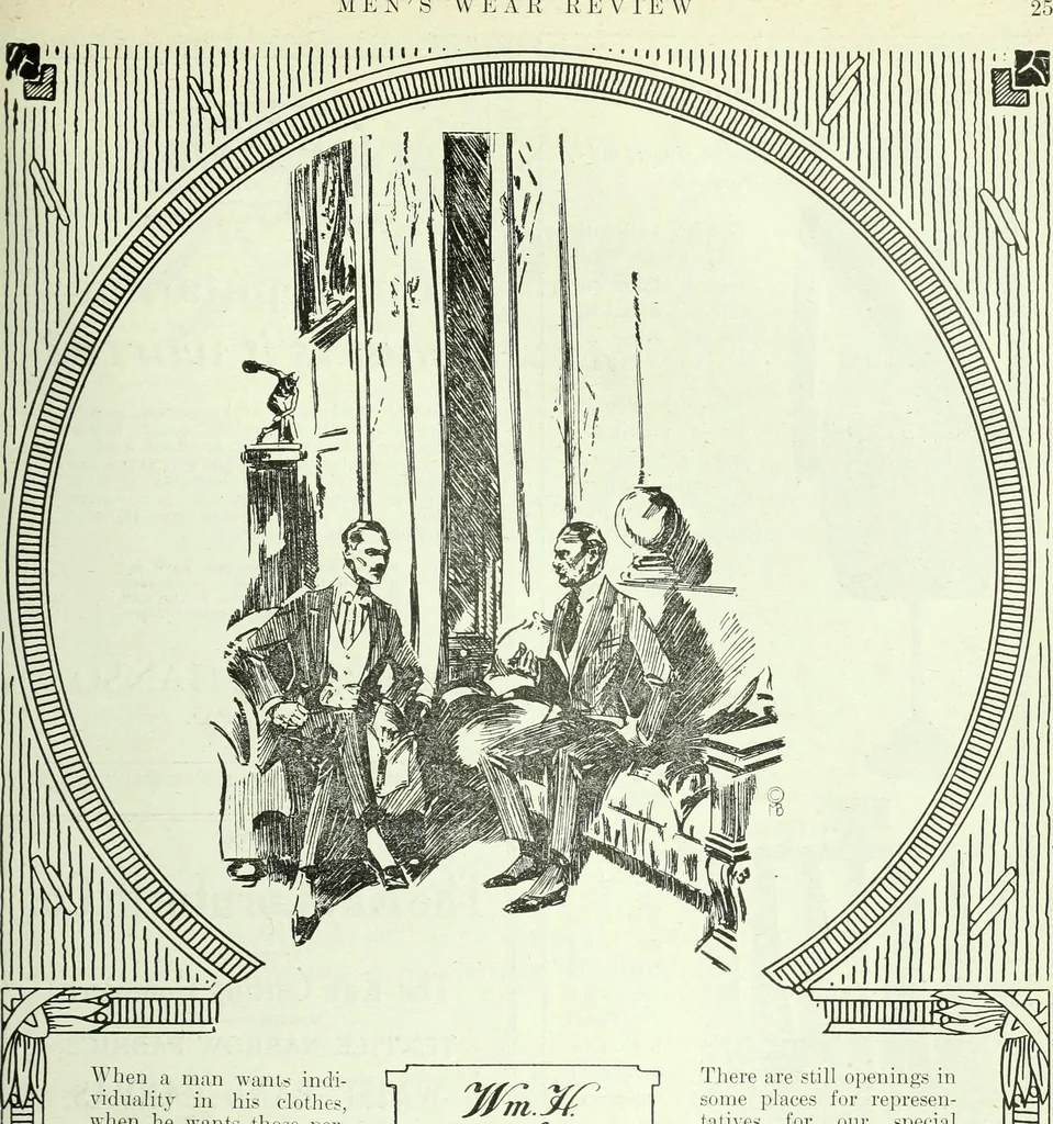 An illustration from Men's wear of Canada (January-December 1920), 1920, leaf 698