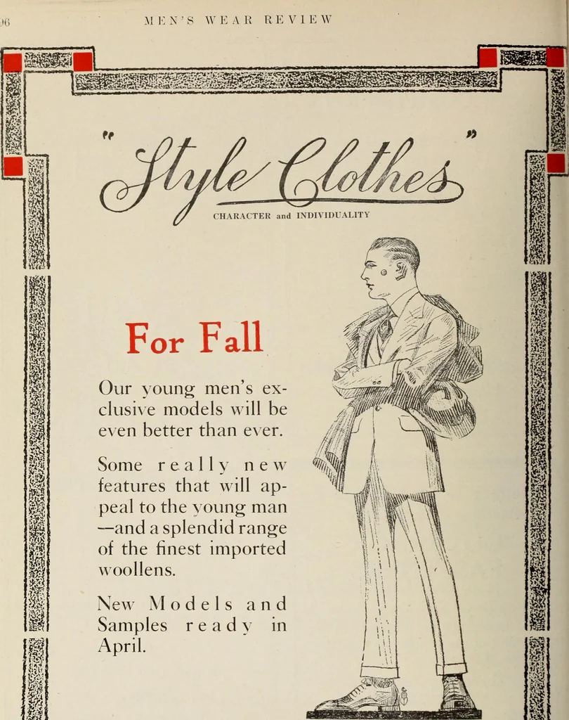 An illustration from Men's wear of Canada (January-December 1921), 1921, leaf 249