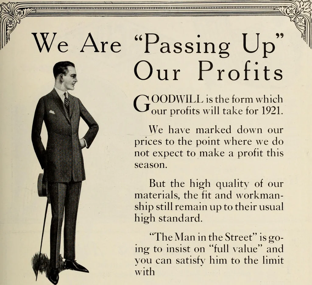 An illustration from Men's wear of Canada (January-December 1921), 1921, leaf 252