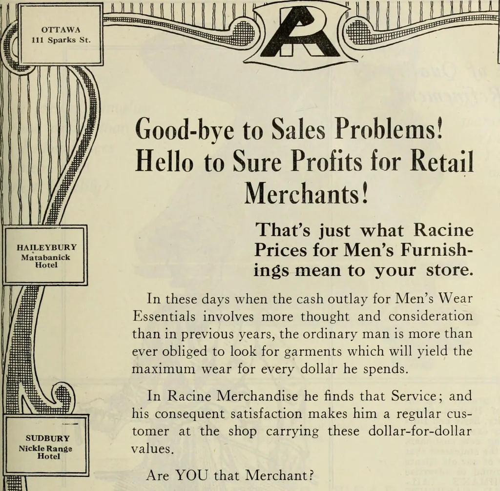 An illustration from Men's wear of Canada (January-December 1921), 1921, leaf 414