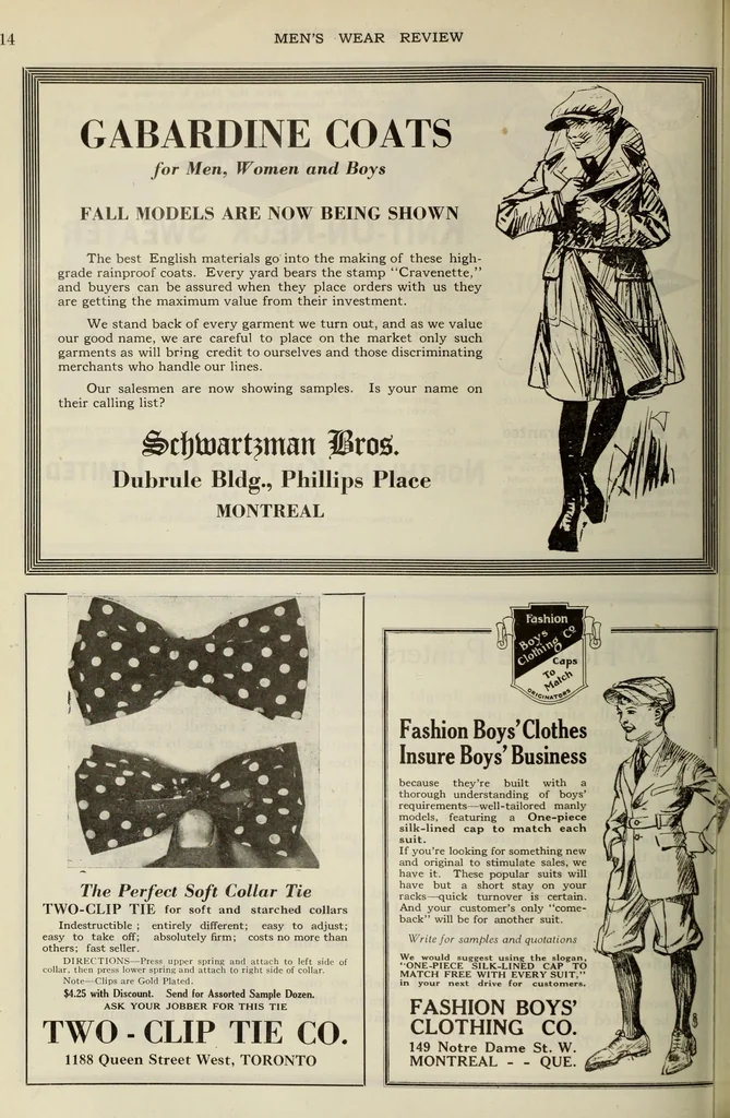An illustration from Men's wear of Canada (January-December 1921), 1921, leaf 471